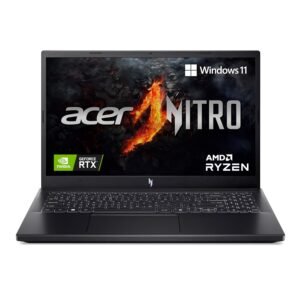 (Refurbished) Acer Nitro V 15, AMD Ryzen 5 6600H Hexa-core Processor,NVIDIA GeForce RTX 4050-6GB GDDR6,16 GB, 512 GB, Full HD IPS, 15.6"/39.62 cm, 165 Hz, Win 11 Home,Obsidian Black, 2.1 kg, ANV15-41,Gaming Laptop