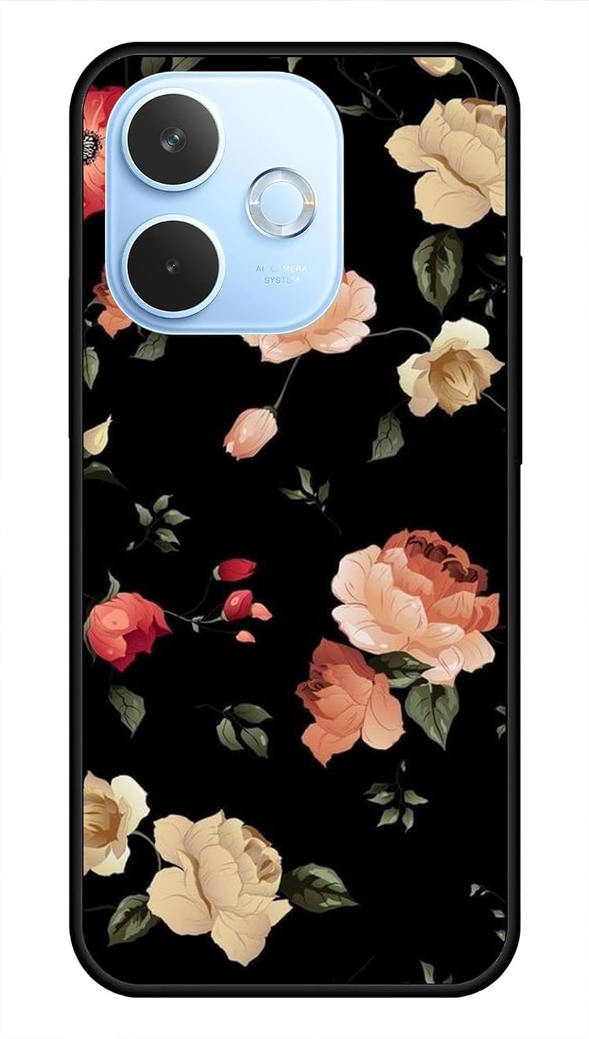 NDCOM for Oppo A5 Pro 5G Back Cover | Oppo a5Pro Cover | Premium Oppo A5 Pro BackCover for Enhanced Protection | Flowers Froral Printed Metal Case