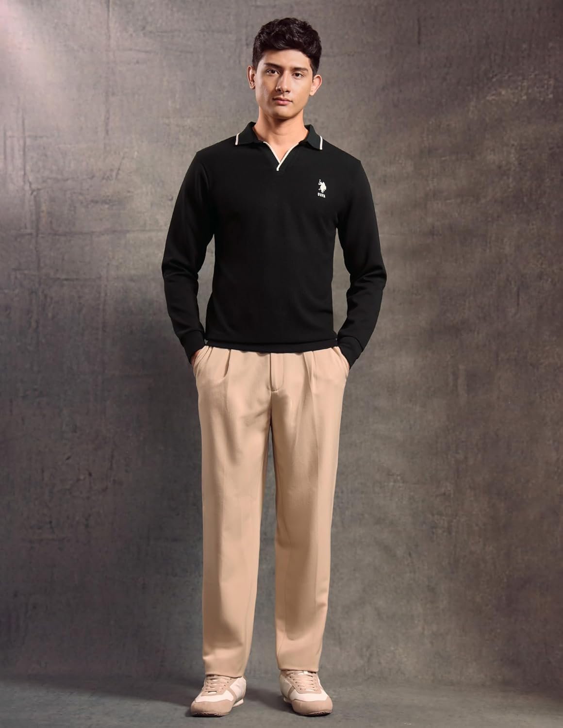 U.S. Polo Assn. Denim Co. Men's Textured Muscle Fit Polo Shirt - Image 3