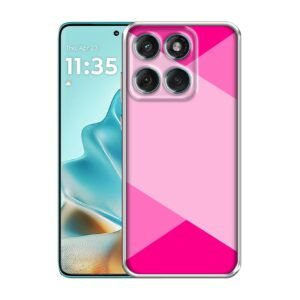 Pink Cross Vector Printed Silicon Soft TPU Back Case Cover for Motorola Moto Edge 60 5G / Edge 60 Fusion 5G