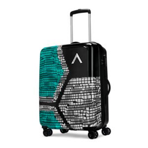 Aristocrat Bruce Check-in Trolley Bag 64cm | Medium | Hard Luggage | Smooth 8-Wheel Suitcase | Secure Combination Lock with Sturdy Zipper | Full Fabric Convipack | 5-Year Warranty (Blue)