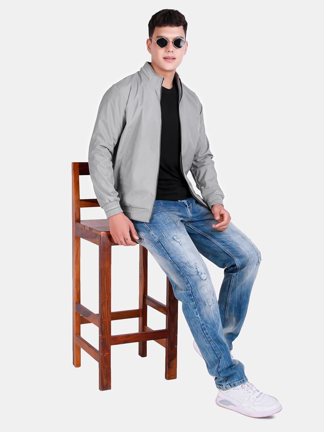Men's Bomber Jacket | Lightweight Casual Zip-Up Jacket | Stylish Slim Fit Outerwear for All Seasons - Image 4