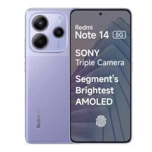 Redmi Note 14 5G (Phantom Purple, 6GB RAM 128GB Storage) | Global Debut MTK Dimensity 7025 Ultra | 2100 nits Segment Brightest 120Hz AMOLED | 50MP Sony LYT 600 OIS+EIS Triple Camera
