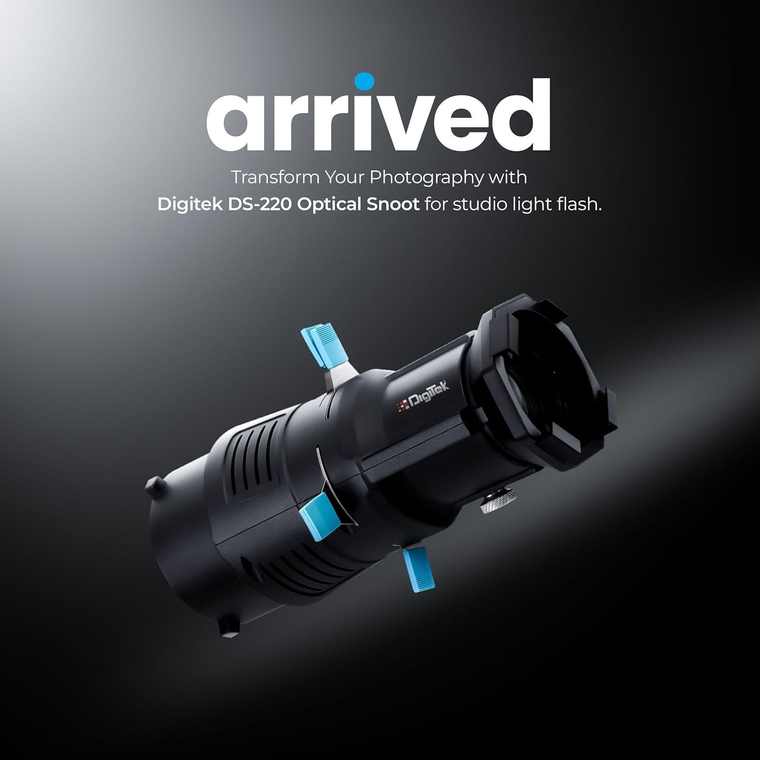 Digitek® (DS 220) Bowens Mount Optical Snoot Kit with 20 Stainless Steel GOBOs & 4X Color Gels (Red/Yellow/Green/Blue), Multifunction Focus Ring, Premium Metal Construction - Image 2