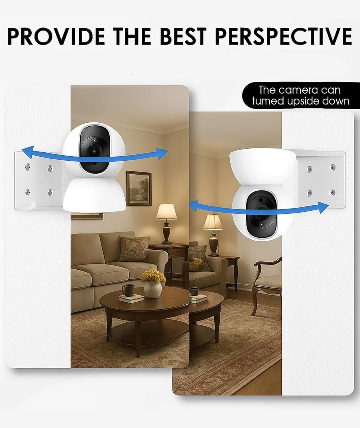 2 PCS Holder Camera, CCTV Camera Stand, Heavy Duty CCTV Camera Stand Wall Mount Bracket for Security Cameras Holder for Indoor - Image 5