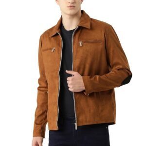 Leather Retail Suede Faux Leather Jacket For Men’s