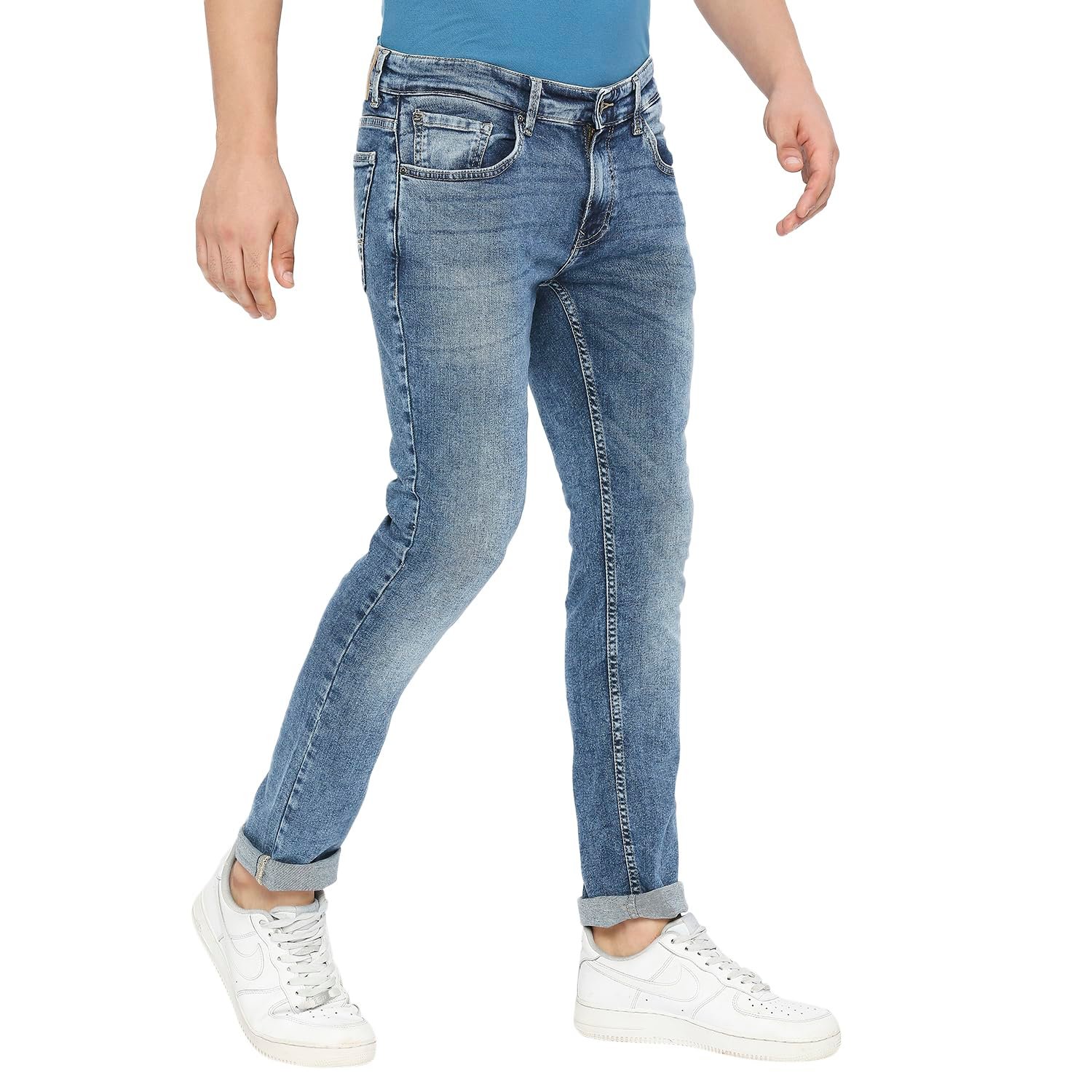 Spykar Skinny Fit Low Rise Blue Jeans for Men - Image 2