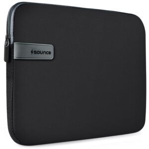 Sounce Protective Laptop Bag Sleeve fits Upto 15.6" Wrinkle Free, Padded, Water Resistant Light Neoprene case Cover Pouch, Compatible for All Notebooks Such as Mac Book Pro (15.6 inch)