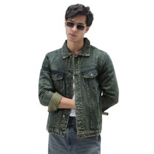 Urbano Fashion Men’s Regular Fit Washed Full Sleeve Denim Jacket