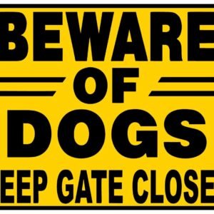 Green Panda®-Beware of Dog Sign Board | Size-9x12inch | Thick Fiber Sheet.[Glossy Laminated]