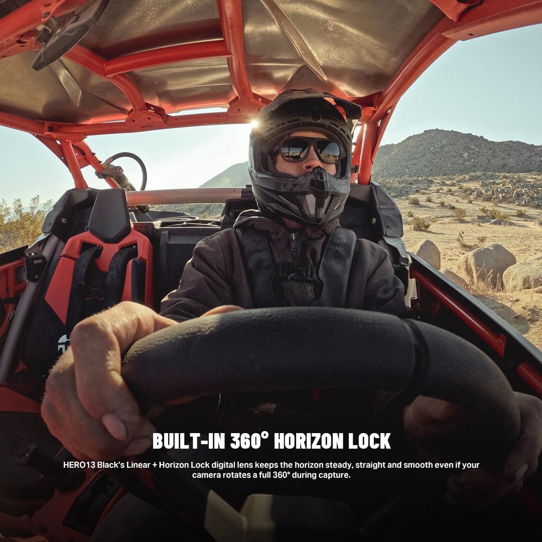 GoPro HERO13 Black Special Bundle Includes - HERO13 Black Camera, Handler, 2-Enduro Batteries, 2-Curved Adhesive Mounts, 64GB MicroSD Card, Hard Carrying Case(1-Yr International+1-Yr India Warranty) - Image 6