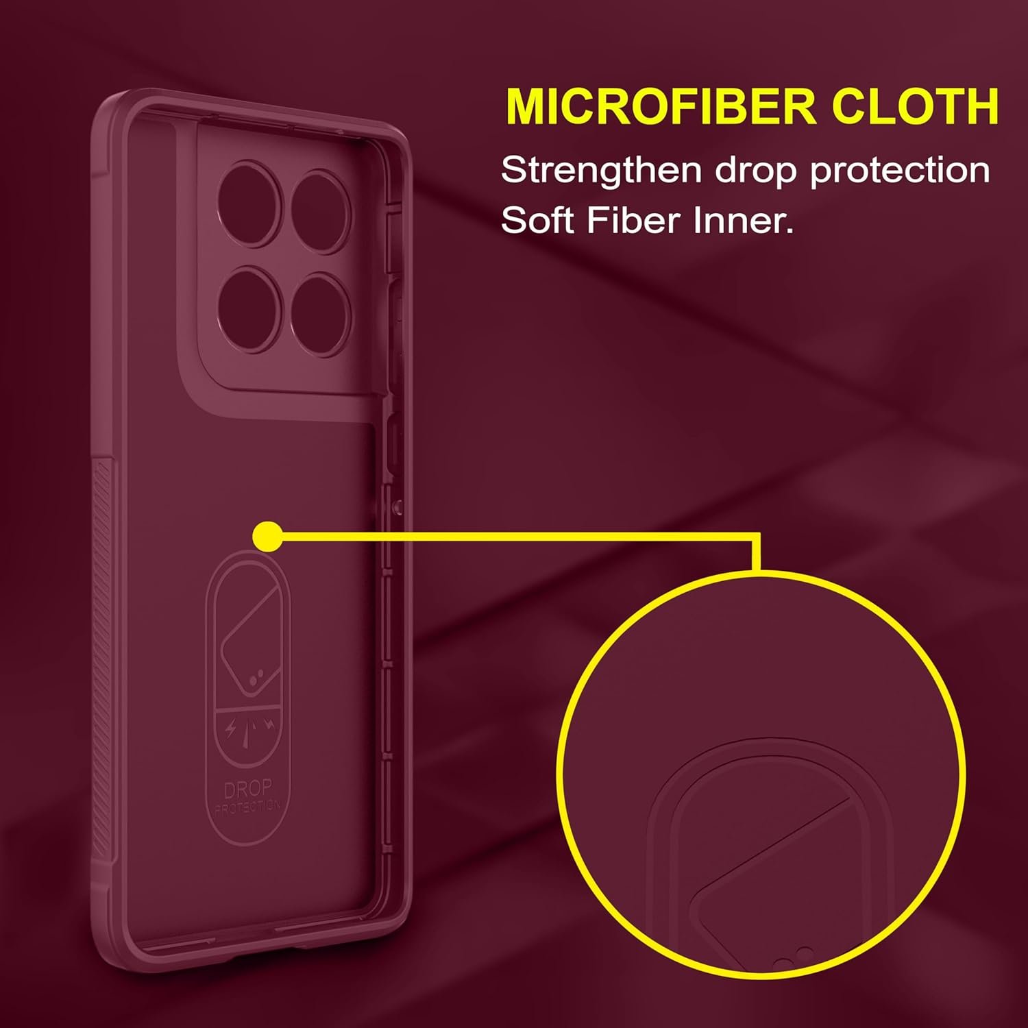 Zapcase Back Case Cover for Motorola Edge 60 Fusion 5G | Compatible for Motorola Edge 60 Fusion 5G Back Cover | Liquid Silicon Magic Case with Camera Protection | Plum - Image 4