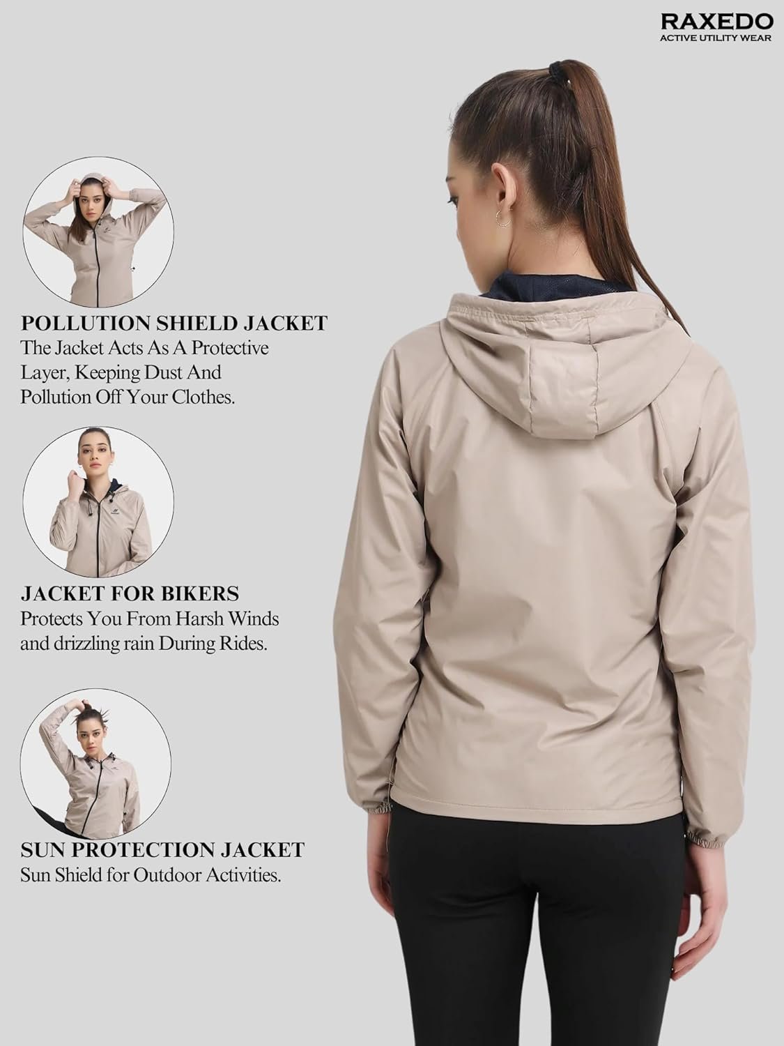 Sports Jacket for Women | Windcheater for Women, Winter Jacket for Woman – Water-Resistant Warm Jackets for Travel, Light, Sun Protection, Light Winter & Stylish - Image 3