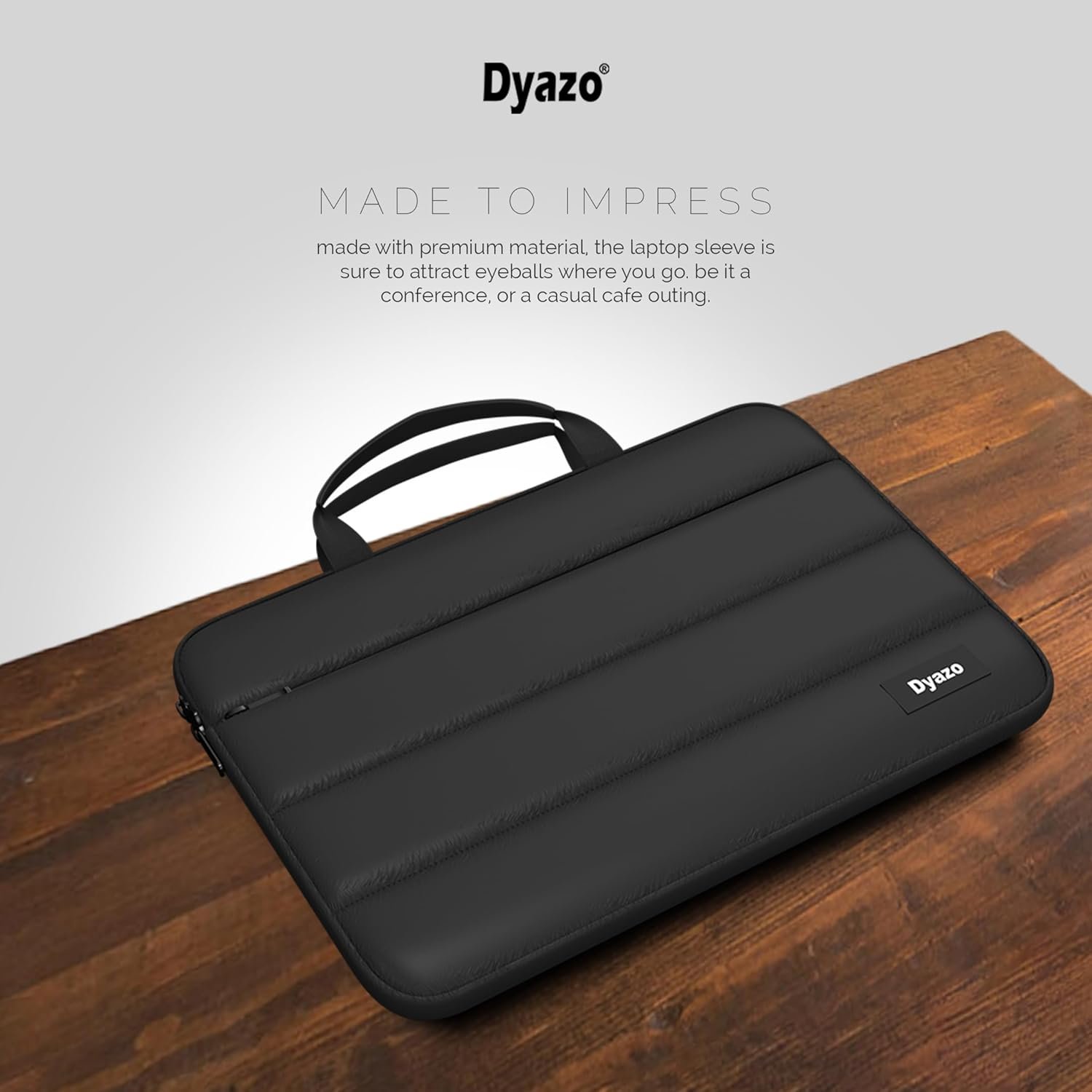 Dyazo Fluffy Laptop Sleeve 13-13.3 Inch | Lightweight & Shockproof Protection | Puffy Laptop Bag Compatible for MacBook Air, MacBook Pro, Surface Pro X/7/6/5/4M, HP, Dell, ASUS and Lenovo (Black) - Image 4
