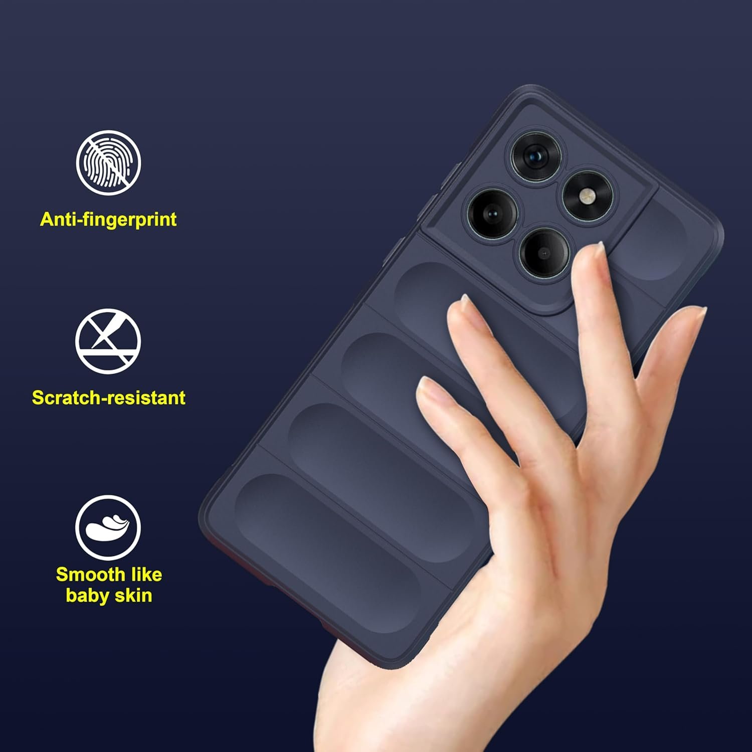 Zapcase Back Case Cover for Motorola Edge 60 Fusion 5G | Compatible for Motorola Edge 60 Fusion 5G Back Cover | Liquid Silicon Magic Case with Camera Protection | Sapphire - Image 7