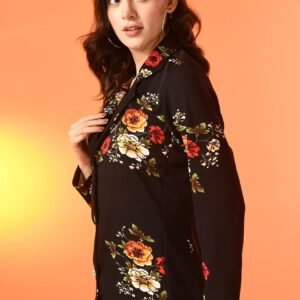 IUGA Women Jacket Style Full Sleeve Flower Print Blazer