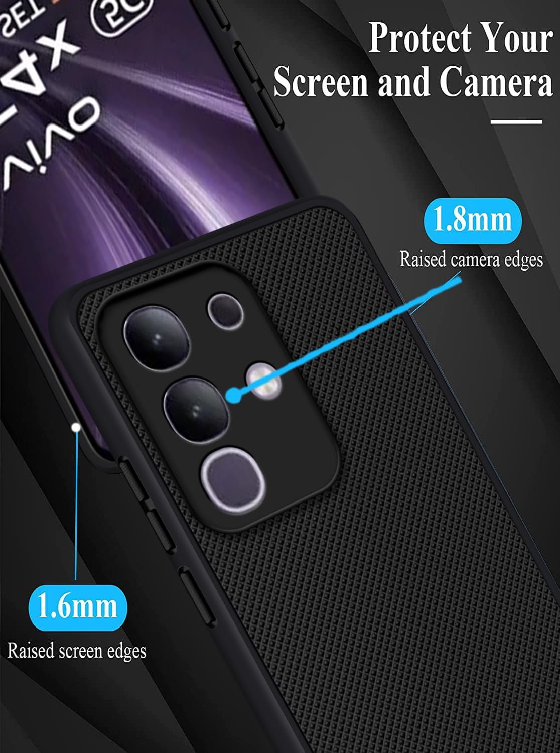 VIDO Super Frosted Raised Camera Protect Soft Back Case Cover for Vivo T4x 5G / iQOO Z10x 5G - Image 2