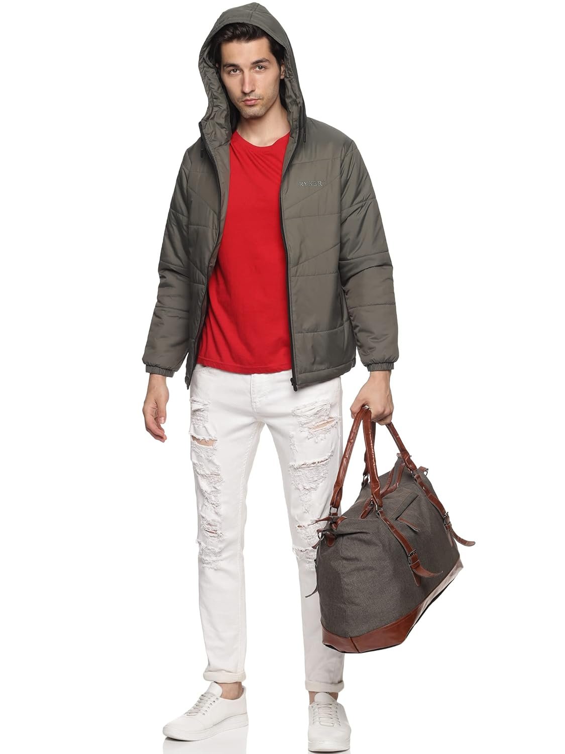 Ryker Solid Men's Standard Length Polyester Quilted Bumper Jacket Regular Fit - Image 5