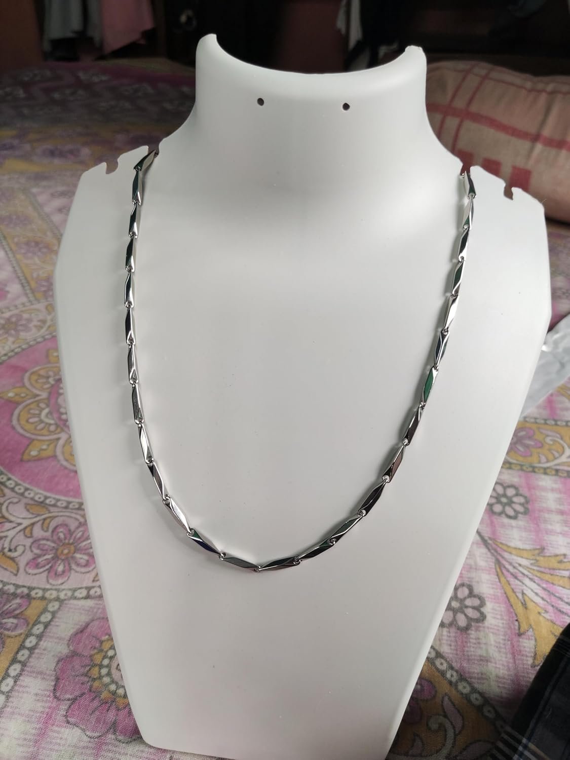 NOYA Natural Silver Rice Chain Link Necklace Men | Organic Chemical-Free Designer Jewelry | Lightweight Hypoallergenic Eco-Friendly Statement Accessory 2025 - Image 5