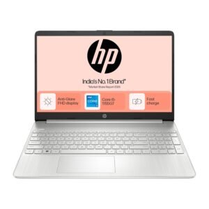 HP Laptop 15s, 11th Gen Intel Core i5-1155G7, 15.6-inch (39.6 cm), FHD, 8GB DDR4, 512GB SSD, Intel Iris Xe Graphics, Backlit KB, Thin & Light (Win 11, MSO 2021, Silver, 1.69 kg), fr4000TU