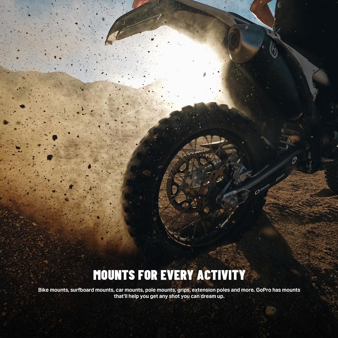 GoPro HERO13 Black Special Bundle Includes - HERO13 Black Camera, Handler, 2-Enduro Batteries, 2-Curved Adhesive Mounts, 64GB MicroSD Card, Hard Carrying Case(1-Yr International+1-Yr India Warranty) - Image 5