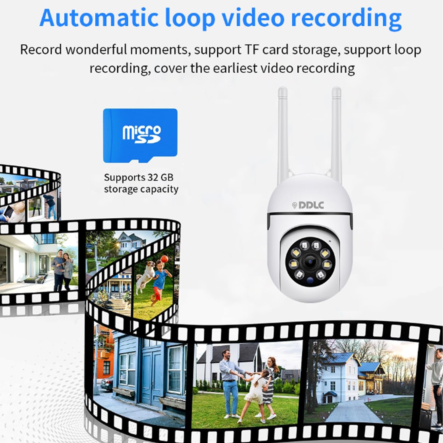 DDLC wi-fi Mini IP PTZ Camera CCTV Security Surveillance with Two Way Audio Colour Vision Indoor & Outdoor Use (MINI PTZ) - Image 2