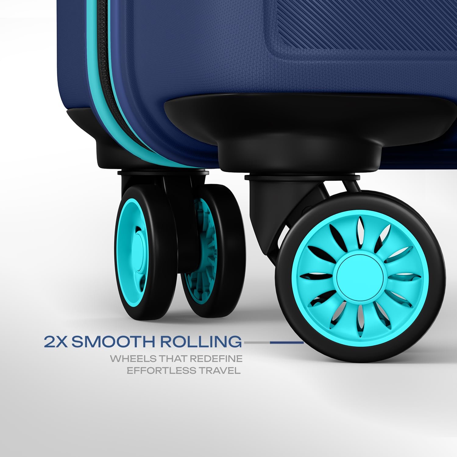 Safari Pentagon Pro 8 Wheels 55Cm Cabin Trolley Bag Hard Case Polypropylene, 360º Wheeling Carry on Luggage for Men & Women, Travel Bag, Suitcase for Travel, Trolley Bags for Travel, Navy - Image 3