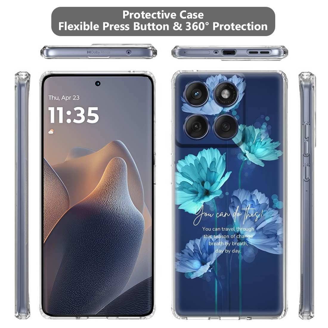 Fashionury Designer Soft Back Cover Case Compatible for Moto Edge 60 Fusion, Printed,Transparent,Flexible, Silicon for Motorola Edge 60 Fusion -D3247 - Image 4