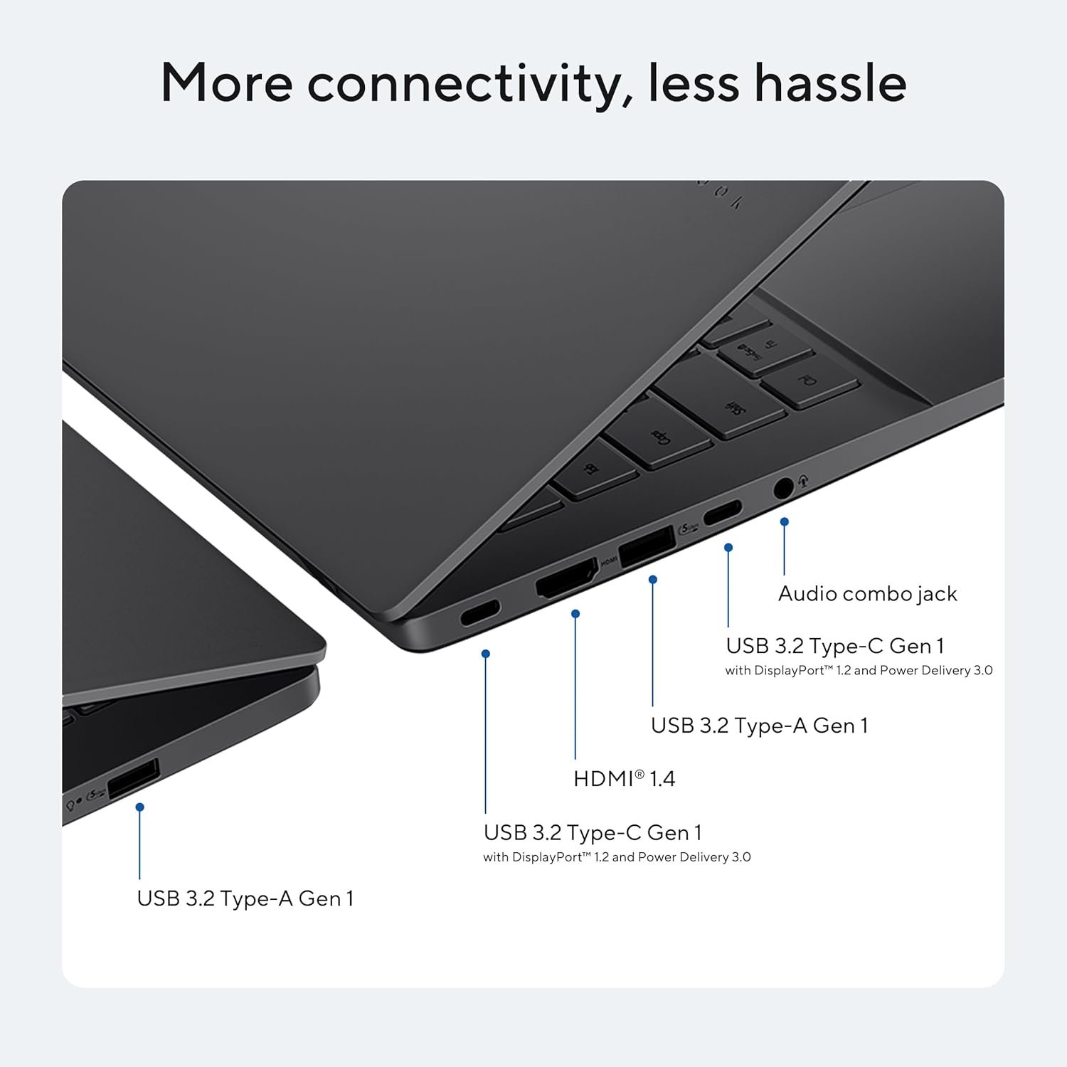 ASUS Vivobook S14, Intel Core Ultra 5 225H, Metallic Design Laptop (Intel iGPU/16GB RAM/512GB SSD/FHD+/14"/60Hz/Windows 11/M365 Basic (1Year)*/Office Home 2024/Matte Gray/1.4 Kg) S3407CA-LY057WS - Image 10