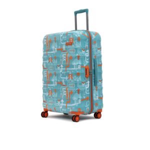 uppercase Polycarbonate JFK (Large) 76cm | Hardsided Check-in Trolley Bag for Travel Spinner Luggage | 8 Wheel Trolley Bag |Suitcase for Unisex |2000 Days Warranty (Teal Blue)