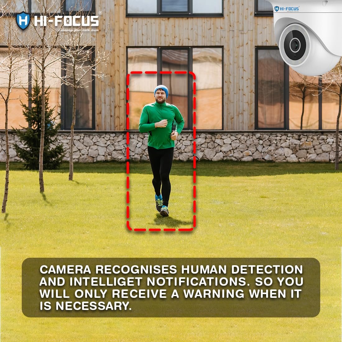 HIFOCUS 4MP WiFi Outdoor Smart Dome Camera,Motion Detection, 2-Way Audio, Rotating Pan from app,Remote Viewing via Mobile App, Cloud Storage Supported - Image 3