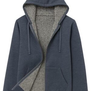 ADBUCKS Winter Wear Jacket Inside Full Black & White Fur & Made by Rich Cotton Fabric with Hoodies for Mens