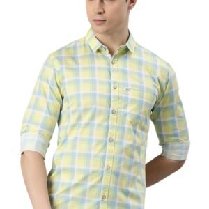Majestic Man Men Box Checkered Slim Fit Cotton Casual Shirt