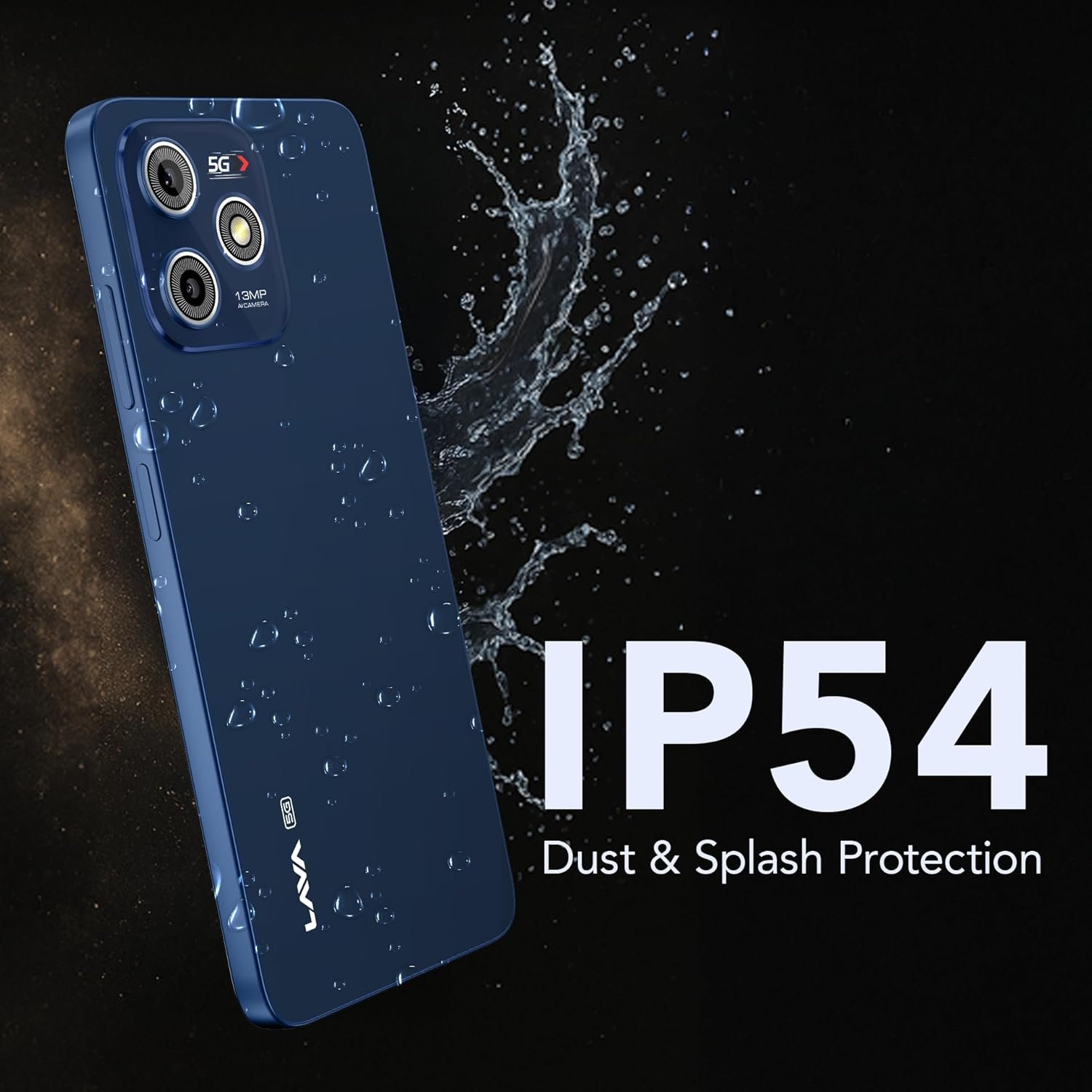 Lava Bold N1 5G (Royal Blue, 4GB RAM, 64GB Storage) |Bigger 6.75" HD+ Notch Display | Octacore 5G Processor | 13 MP AI Camera |5000 mAh Battery| IP54 Rated Dust & Water Splash Proof - Image 7