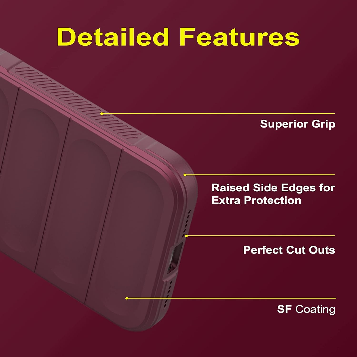 Zapcase Back Case Cover for Motorola Edge 60 Fusion 5G | Compatible for Motorola Edge 60 Fusion 5G Back Cover | Liquid Silicon Magic Case with Camera Protection | Plum - Image 6