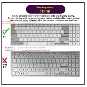 RAYA Silicone Keyboard Cover for ASUS Vivobook Pro15 OLED (K6502) ASUS Vivobook 16 (X1605) Vivobook 16X (K3605) Laptops & Vivobook Go 15 OLED (E1504FA / E1504GA) Laptops (Black)