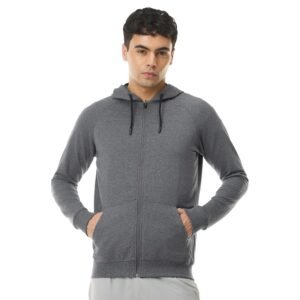 Boldfit Sweatshirt for Man Zipper Hoodies Jackets for Men Stylish Latest Hoodies Man Winter Wear Pullover Casual Sweat Shirt Travel Office Outdoor Cotton Blend with Pockets Full Zipper – Black