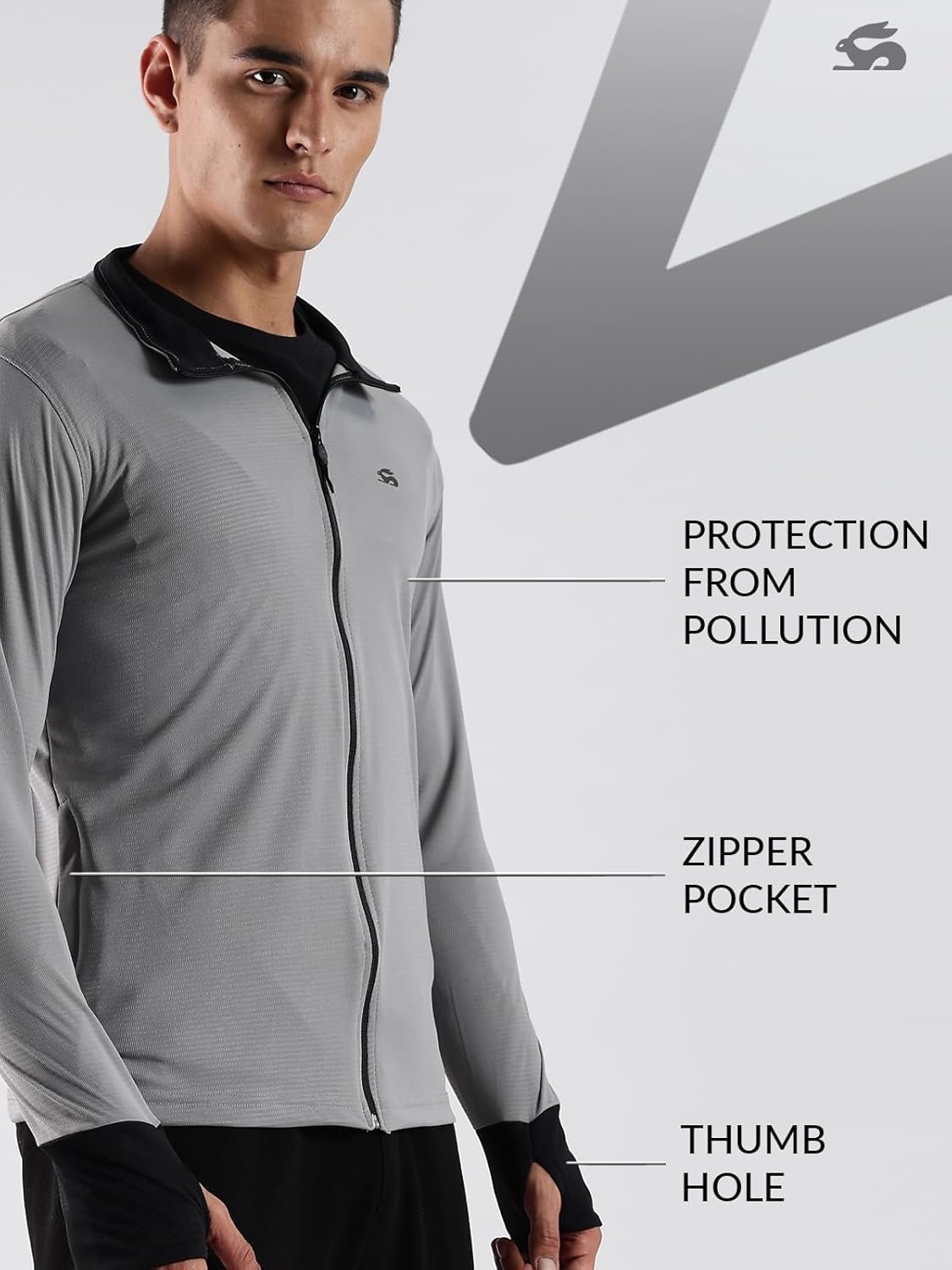 ADRO Sunscreen Jacket for Men UV Sun Advanced Protection Running Jackets For Men Biker Jackets with Zipper Sports jacket for men - Image 3
