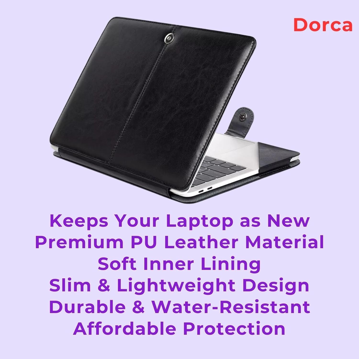Dorca® Elegant PU Leather Laptop Case Cover for Lenovo Yoga 6 13.3" WUXGA 2-in-1 300Nits 83B2007UIN - Image 4