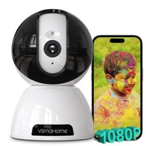 360° 1080P HD Home Security Cameras,CCTV Camera with 2.4G WiFi,2-Way Audio/IP66/Infrared Night Vision CCTV Camera for Home,Human Detection Indoor Cameras,Cloud&SD(Up to 512G),Work with Alexa