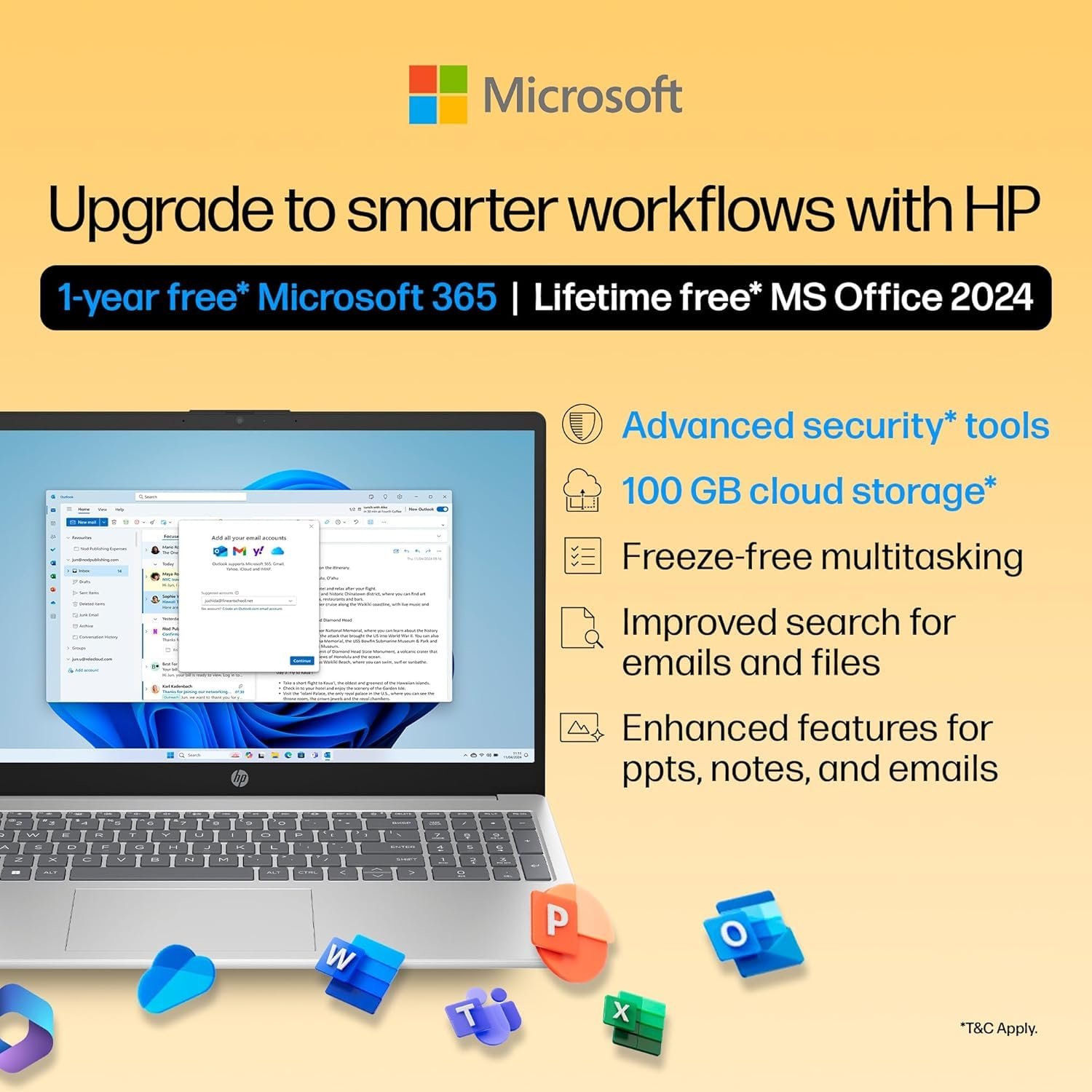 HP 15, AMD Ryzen 7 5825U, 16GB DDR4, 512GB SSD, 15.6-inch(39.6cm) Anti-Glare, FHD, Radeon Graphics, Backlit KB, 1080p HD cam (Win11, M365 Basic(1yr),Office Home24, Silver, 1.69kg) fc0476AU - Image 8