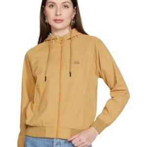 Qube By Fort Collins Polyester, Standard Length Women’s Hooded Windbreaker Jacket Lightweight, Air-Resistant Outerwear For Active Lifestyle & Outdoor Adventures