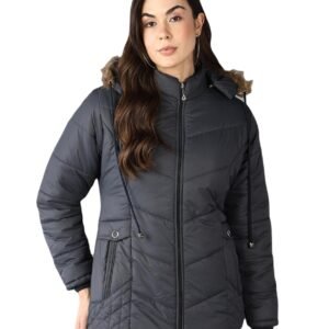 ELLIPSE Nylon Full Sleeves Regular Fit Fashionable & Stylish Winter Jakcet With Hoodie For Women’s