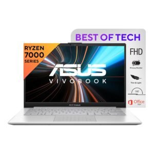 ASUS Vivobook Go 14 (2023), AMD Ryzen 5 7520U, 8GB RAM, 512GB SSD, FHD, 14"/35.56cm, Windows 11, MS Office 2021, Silver, 1.38KG, E1404FA-NK521WS, Alexa Built-in, Thin & Light Laptop