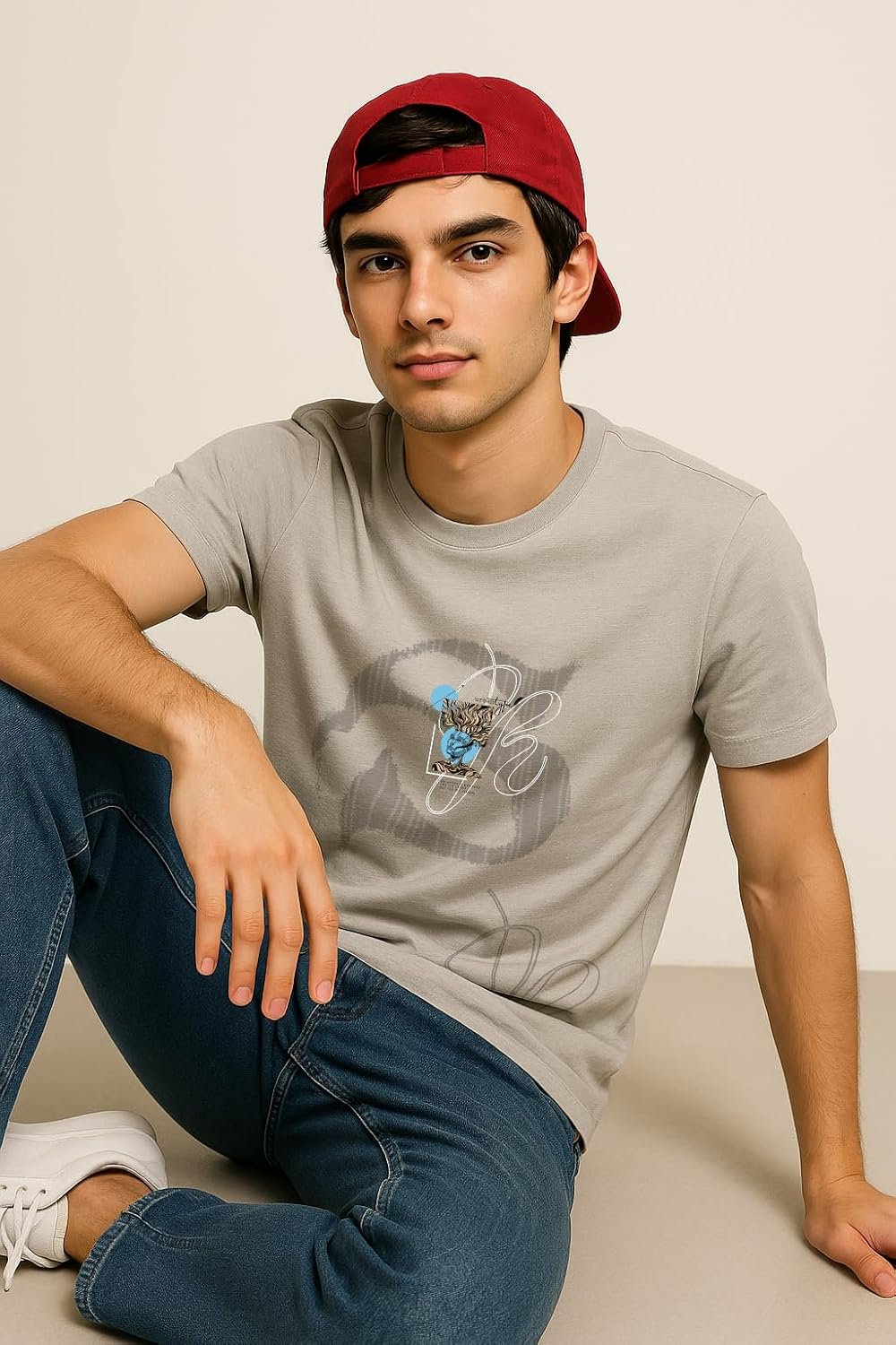 Men's 2025 Cotton Lycra Printed T-Shirt - Urban GenZ Fit - Image 3