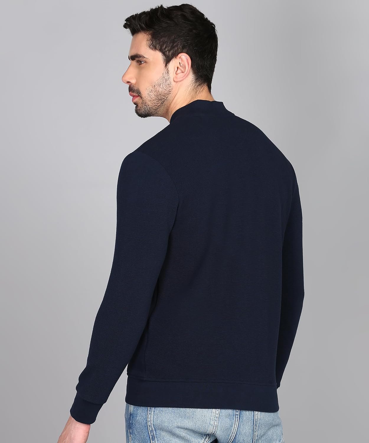 Alan Jones Clothing Men's Cotton Blend Regular Solid Corduroy Front Zipper Jacket - Image 5