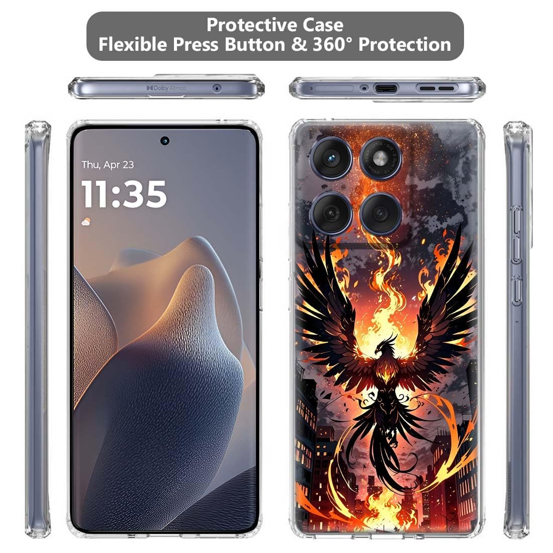 Fashionury Designer Soft Back Cover Case Compatible for Moto Edge 60 Fusion, Printed,Transparent,Flexible, Silicon for Motorola Edge 60 Fusion -D3241 - Image 4