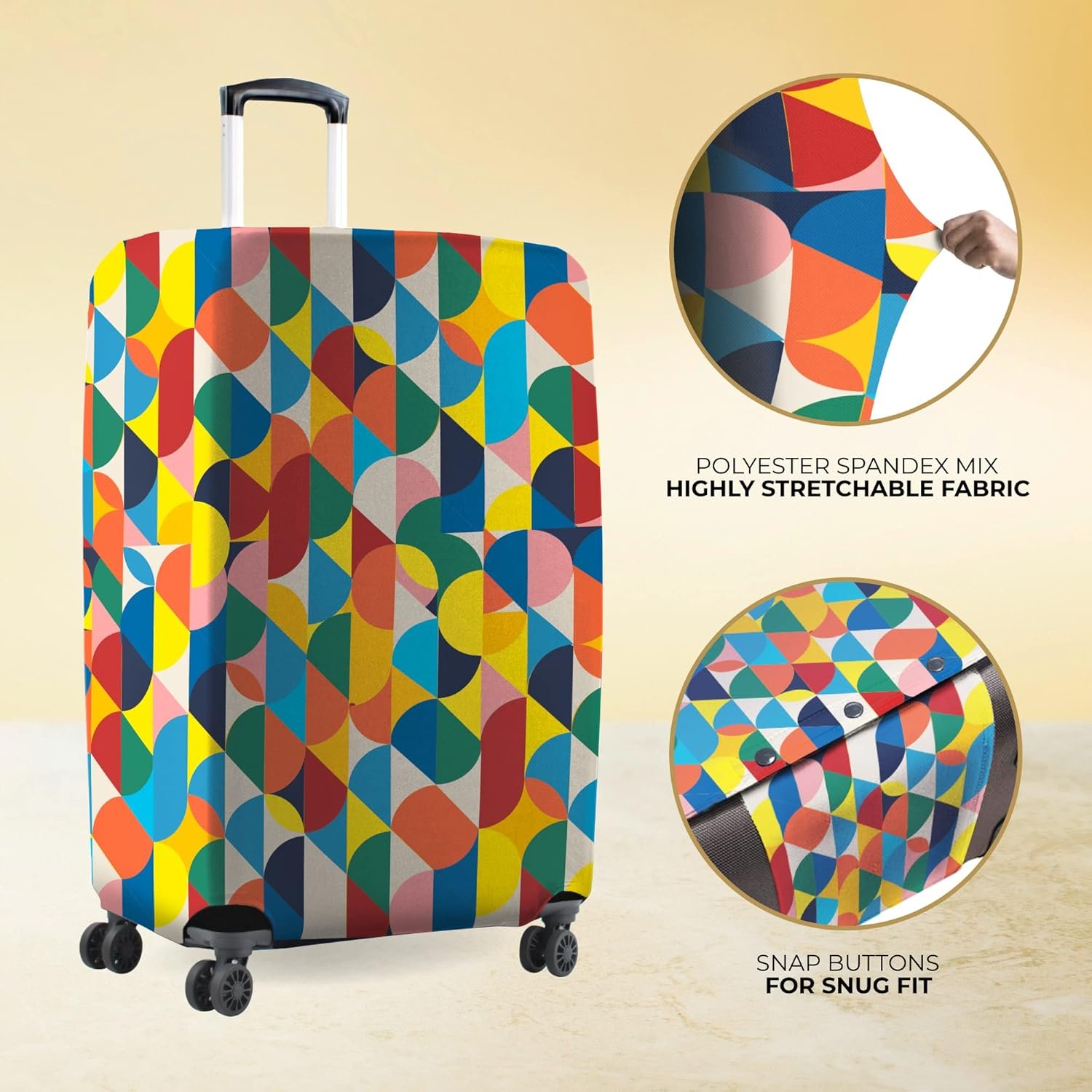 Nasher Miles Polyester Protective Luggage Cover Set of 2 (Medium-Large) - Polka Design - Image 5