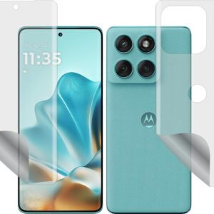 FASHEEN Motorola Edge 60 Fusion 5G Front & Back Edge to Edge Screen Guard, Front HydroGel TPU Screen Protector & Back Matte Back Skin Combo, Suitable For Curve Edge Phones Not a Tempered Glass