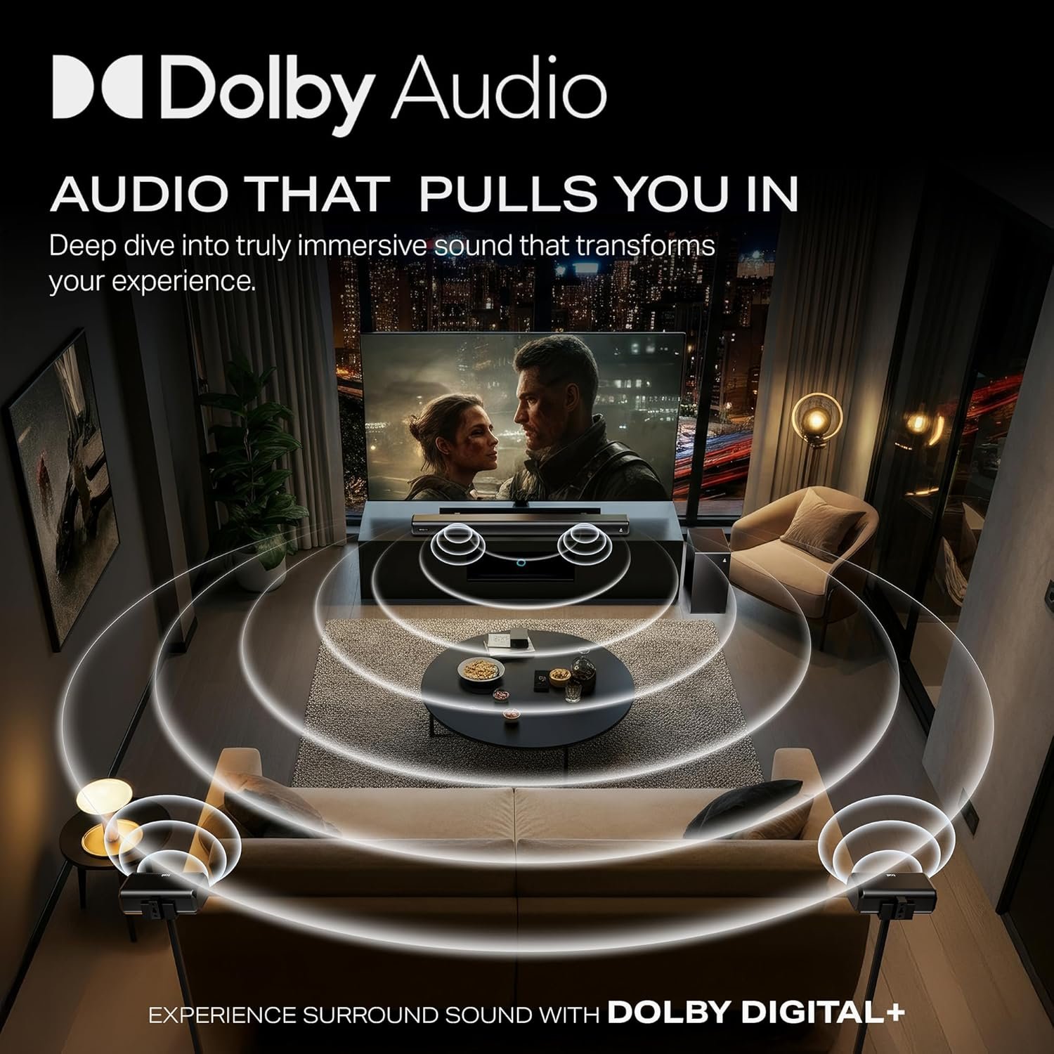 boAt (2025 Aavante Prime 5.1 5000D, Cinematic Dolby Audio, 500W Signature Sound, 5.1-CH, Multiple Ports, EQ Modes & Remote, Bluetooth Sound bar, Home Theatre Soundbar Speaker (Premium Black) - Image 3